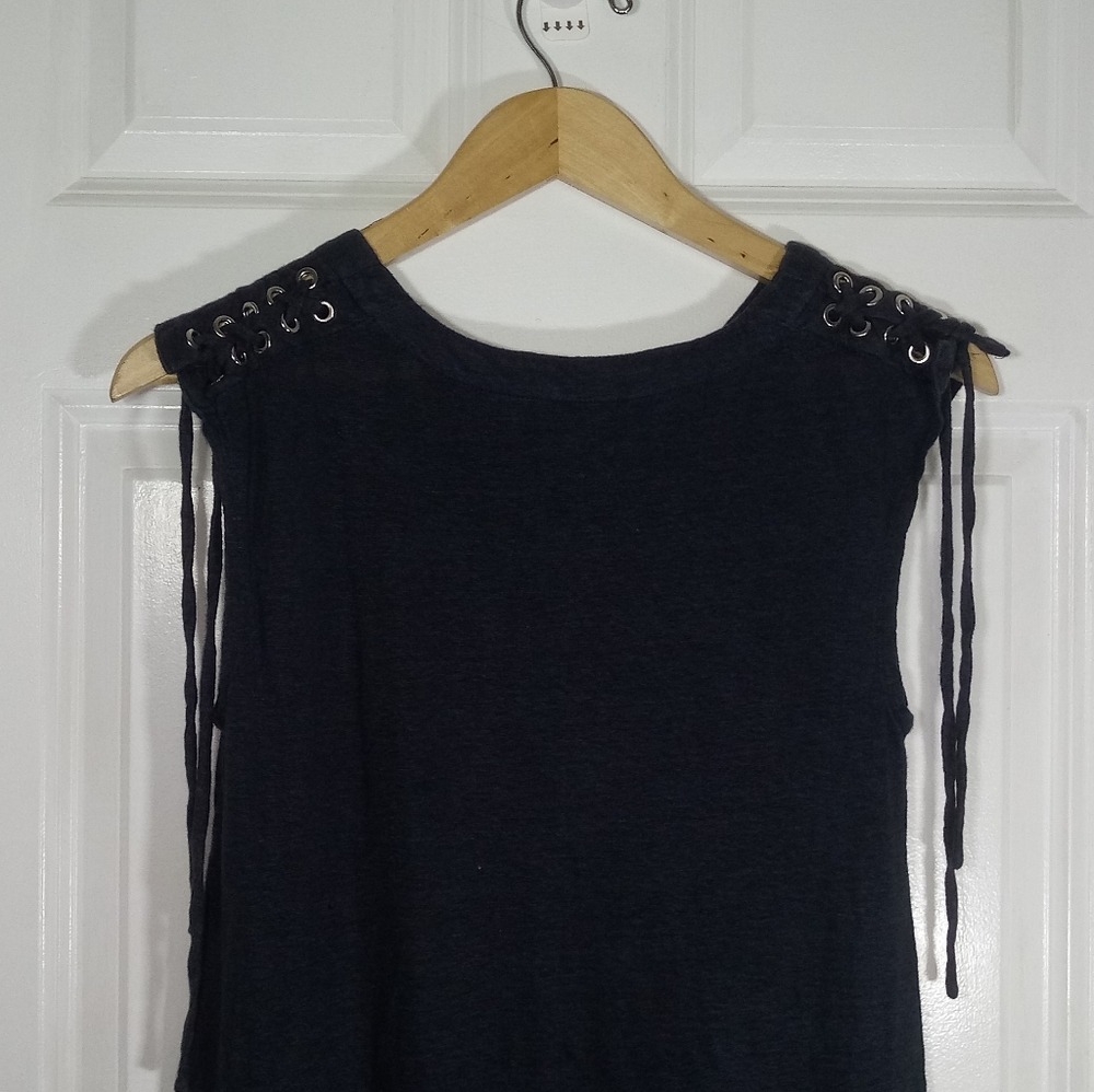 CAARA Grommet Lace-Up Tie On The Shoulder Dress Size XS - Picture 7 of 12